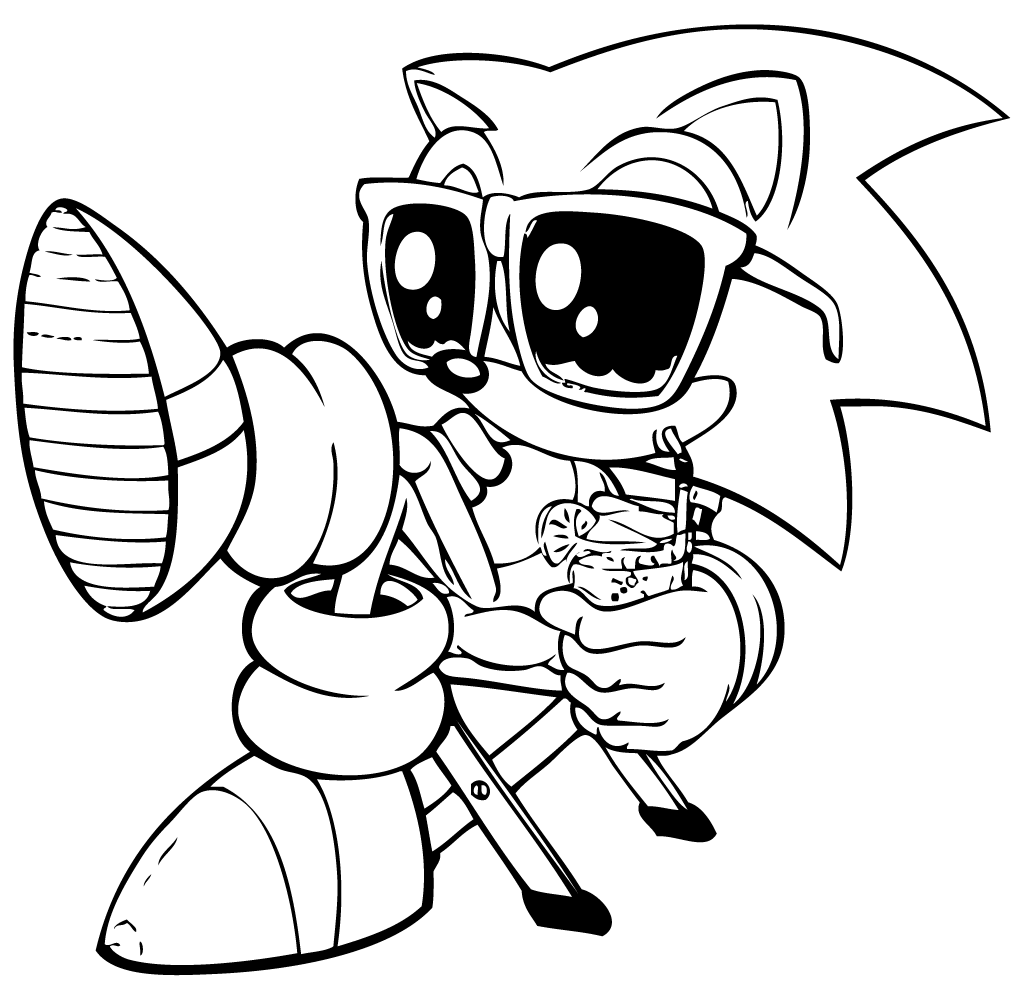 dessin ƒ colorier personnage de sonic