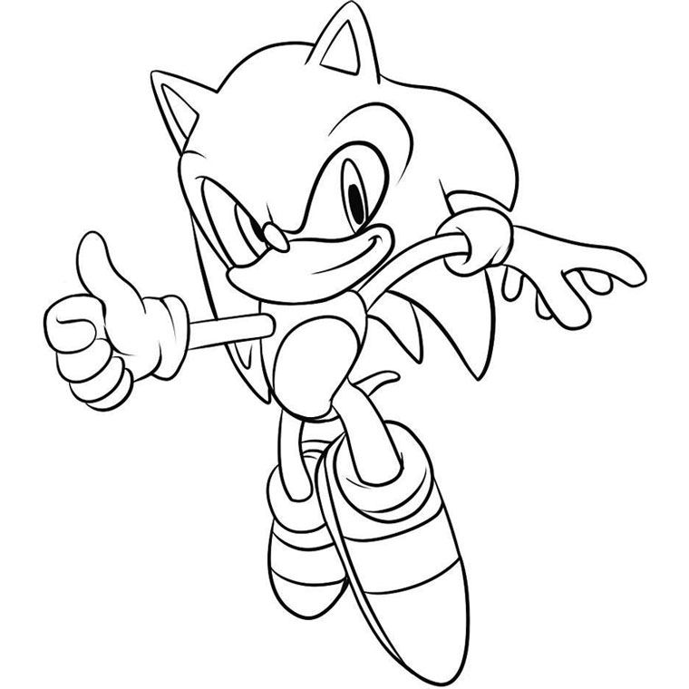 dessin  colorier personnage sonic