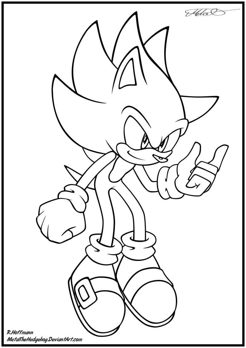 coloriage personnage de sonic