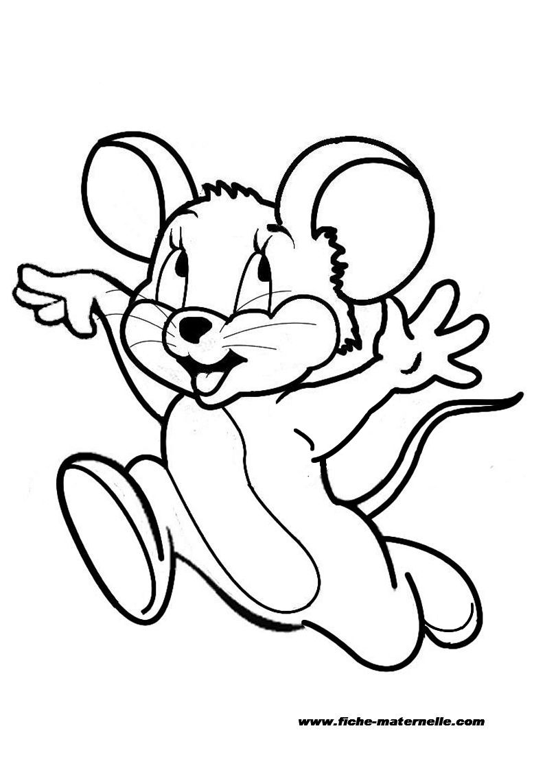 coloriage à dessiner souris imprimer