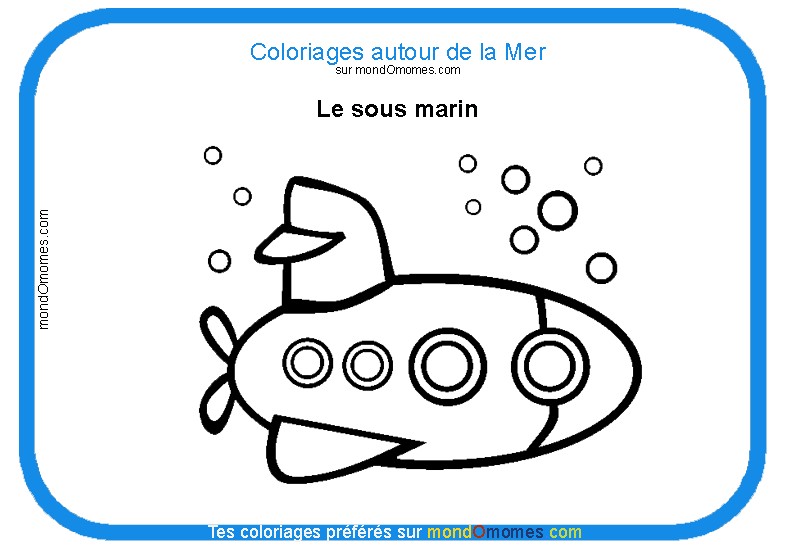 coloriage sous marin gratuit