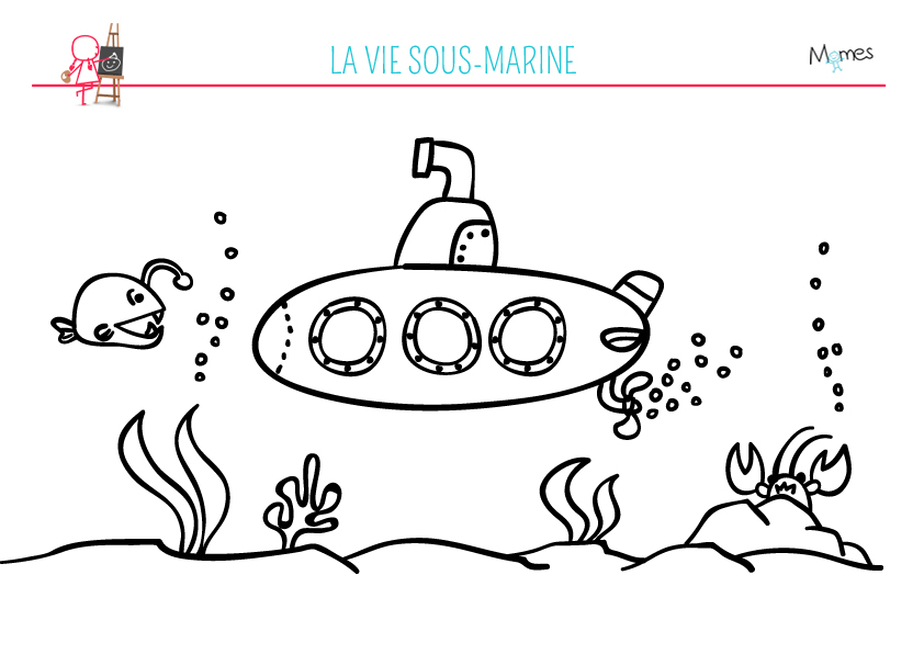 coloriage sous marin