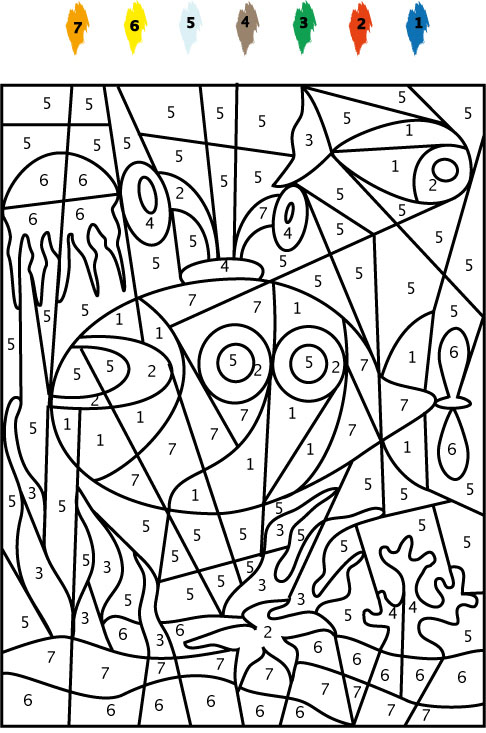 Coloriage Sous Marin à colorier - Dessin à imprimer coloriage à dessiner fond sous marin