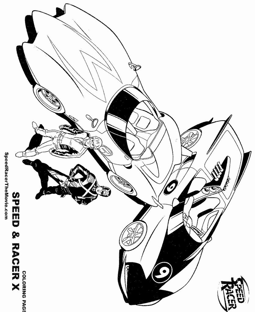 dessin ƒ colorier speed racer imprimer coloriage