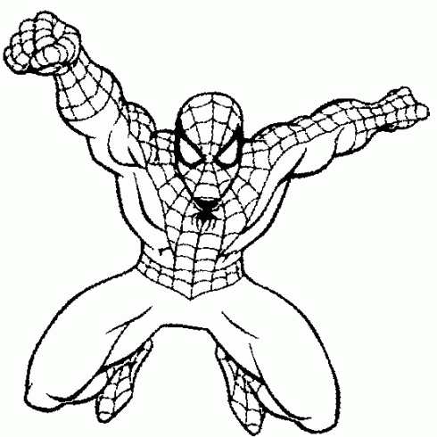 coloriage à imprimer spiderman - Coloriage SpiderMan sur Hugolescargot 