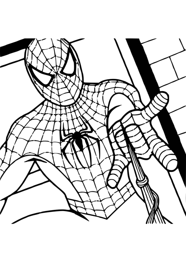 coloriage spiderman voiture