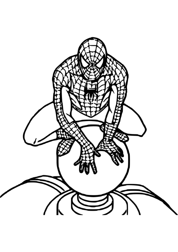 coloriage visage spiderman