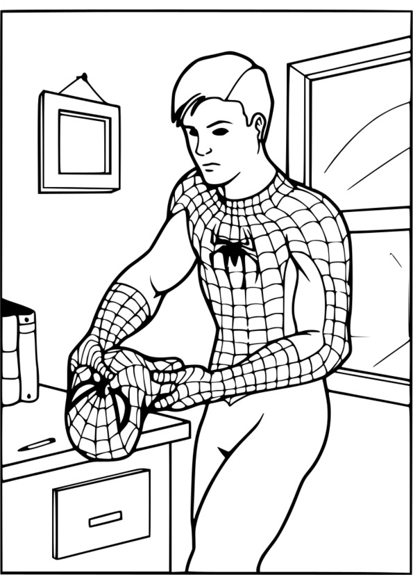coloriage spiderman en ligne facile