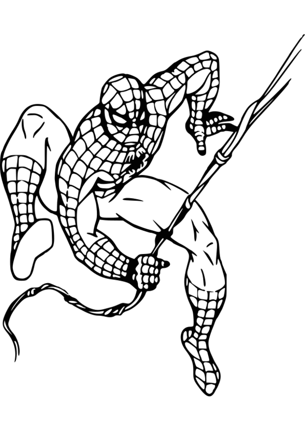 coloriage spiderman noir a imprimer gratuit