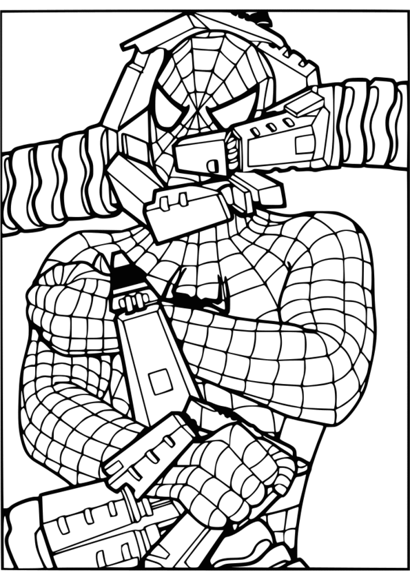 coloriage spiderman le bouffon vert