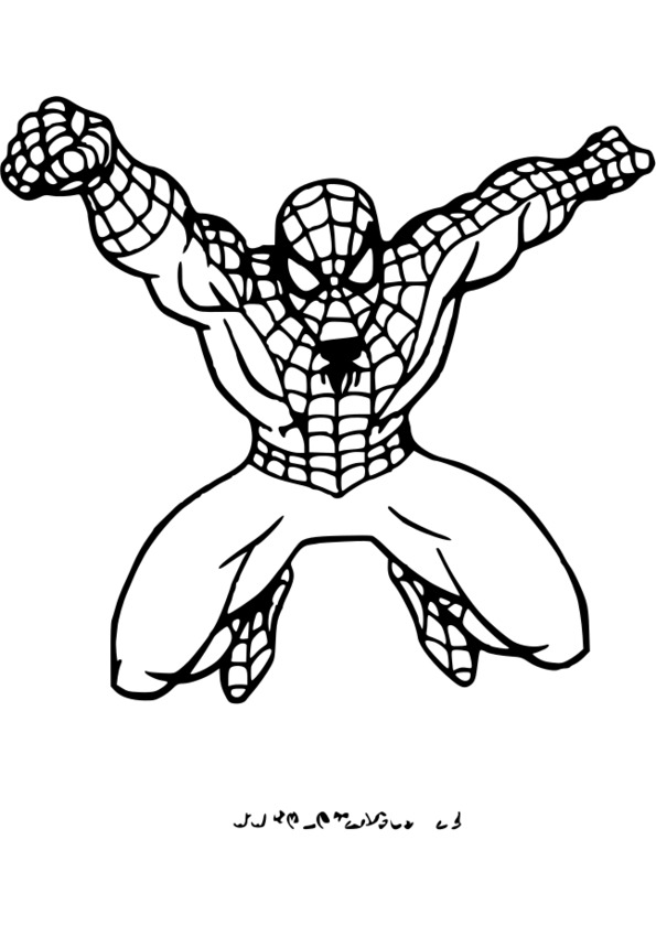 coloriage spiderman vrac