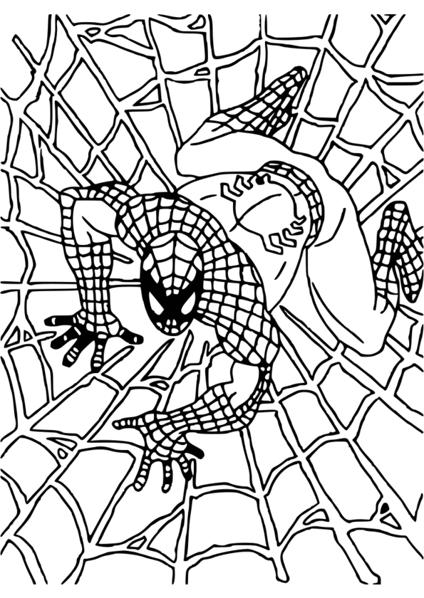 hugo l escargot coloriage spiderman