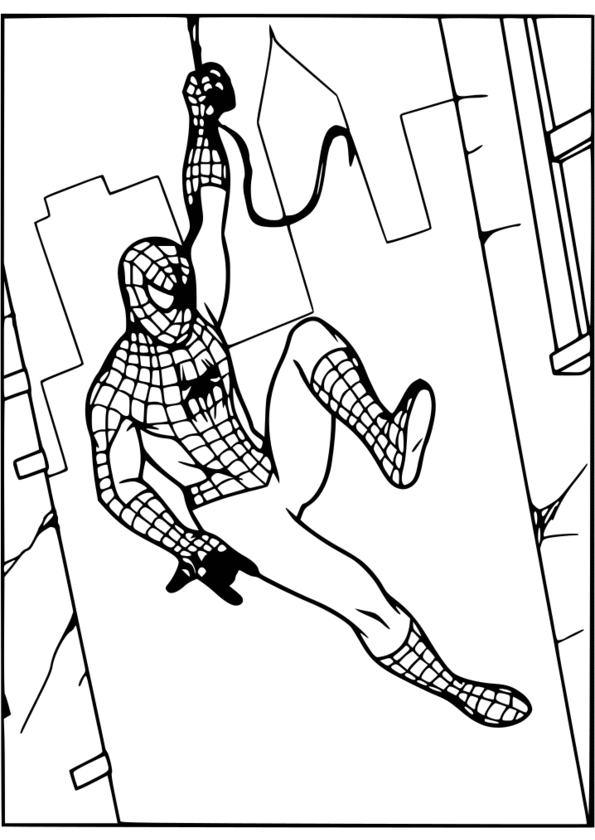 coloriage magique spiderman