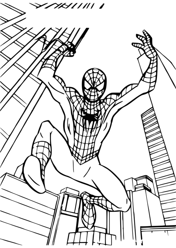 Dessin Kawaii Coloriage A Imprimer Spiderman 3 Gratuit
