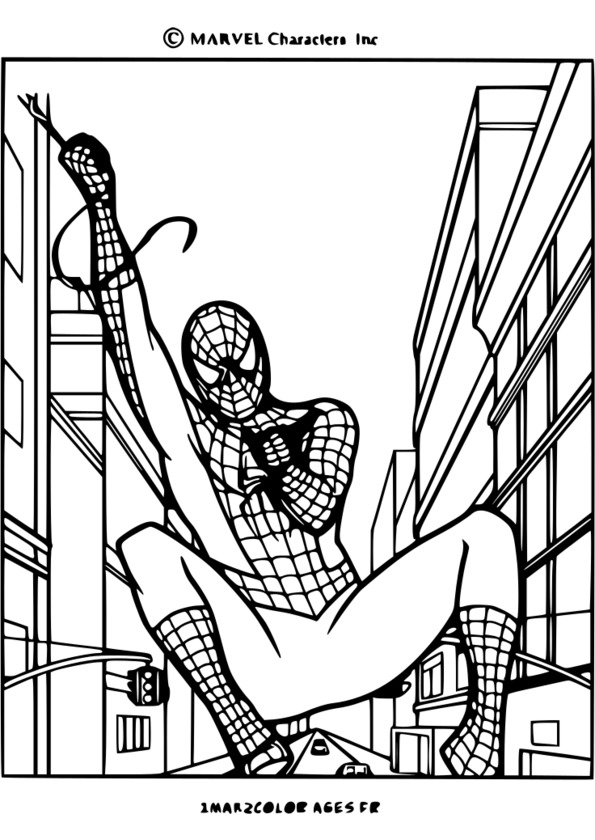 coloriage a imprimer spiderman gratuit