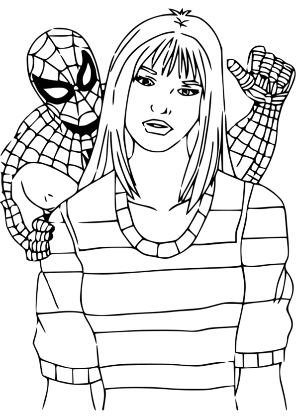 coloriage spiderman à colorier