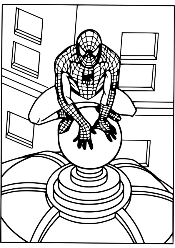 coloriage spiderman à imprimer gratuit