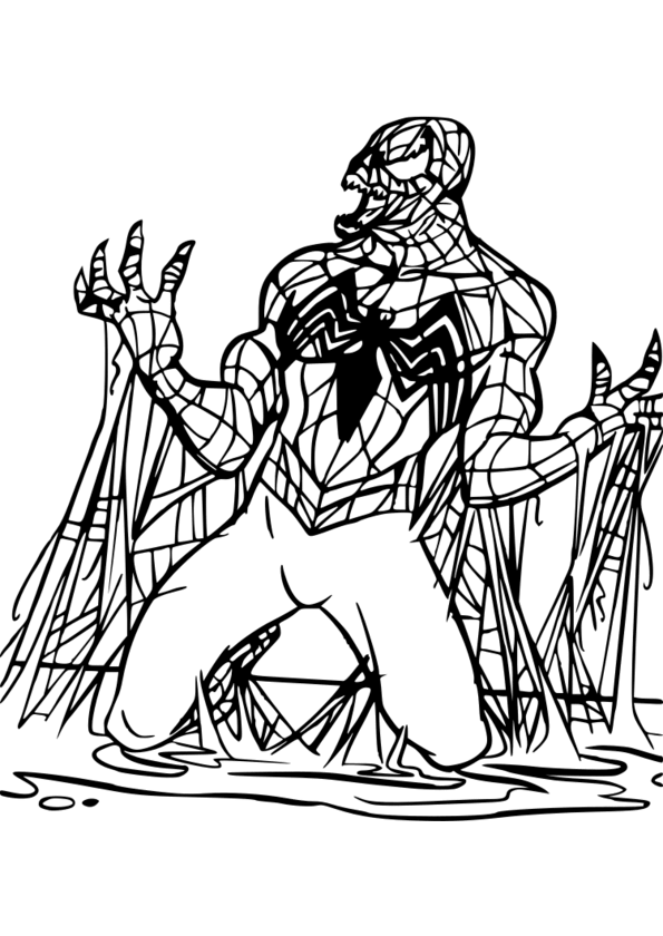 coloriage à imprimer spiderman et batman