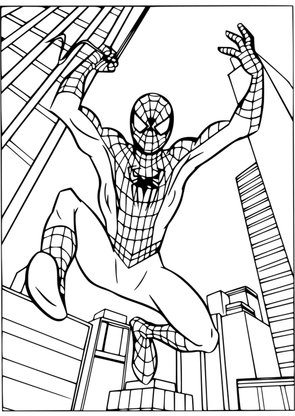 coloriage à imprimer spiderman 4