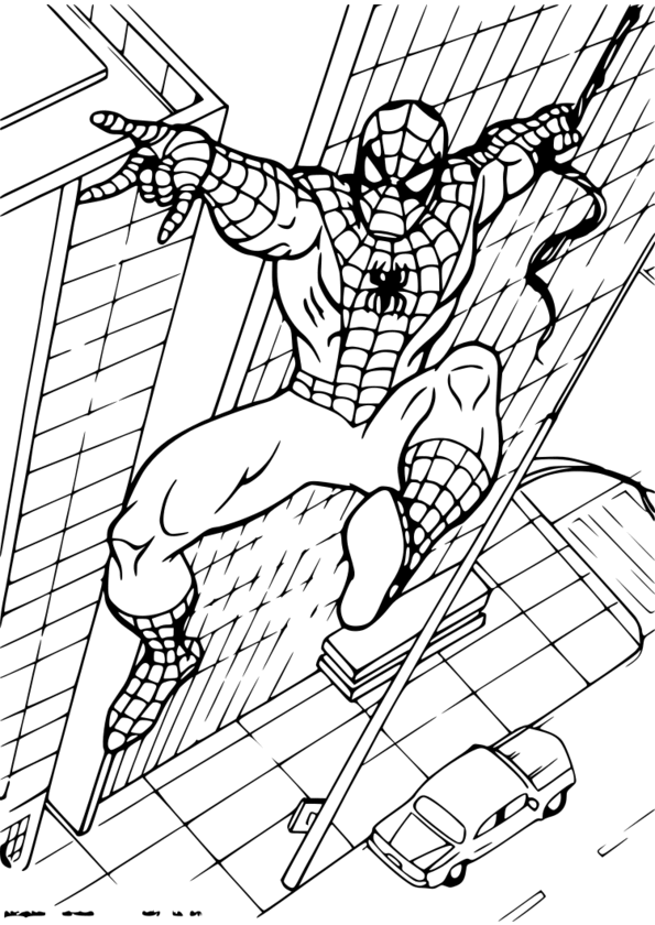 coloriage spiderman en ligne a imprimer