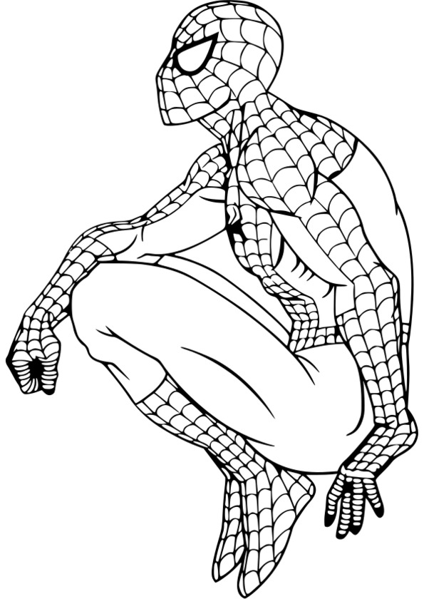 coloriage spiderman et l'homme sable