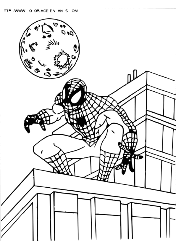 coloriage magique spiderman imprimer