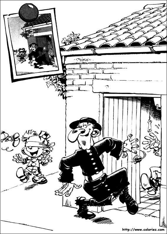 dessin à colorier spirou fantasio imprimer