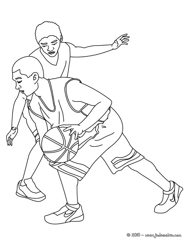 coloriage sport basket