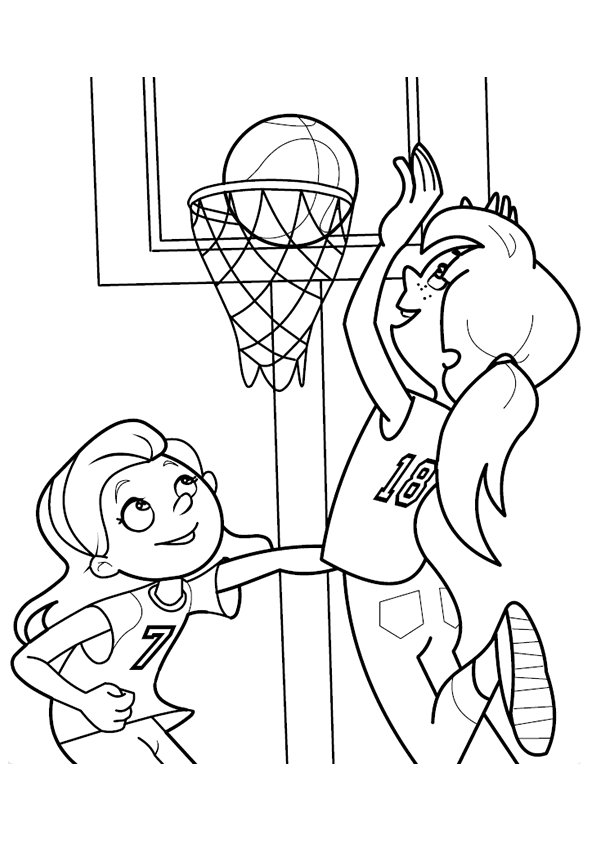 coloriage sport basket