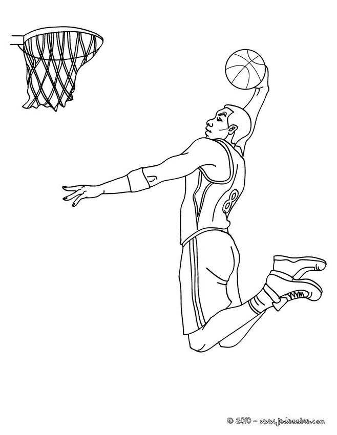 coloriage sport basket