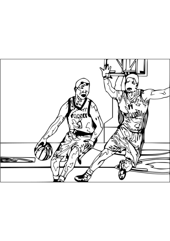 dessin  colorier de sportif