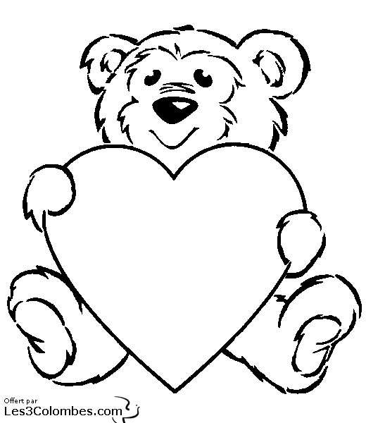 99 dessins de coloriage St Valentin En Ligne à imprimer coloriage st valentin en ligne