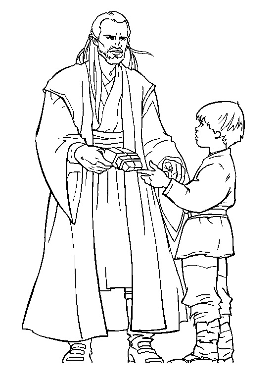 qui gon jinn coloring pages - photo #16