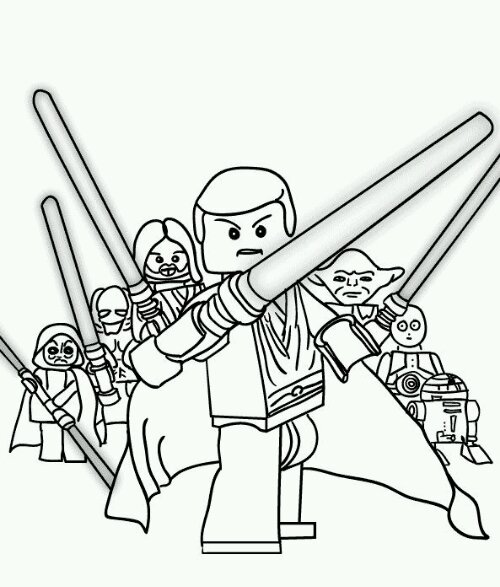 Coloriage Star Wars sur Hugolescargot  - coloriage star wars lego