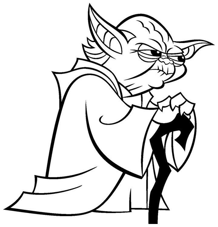 coloriage star wars yoda