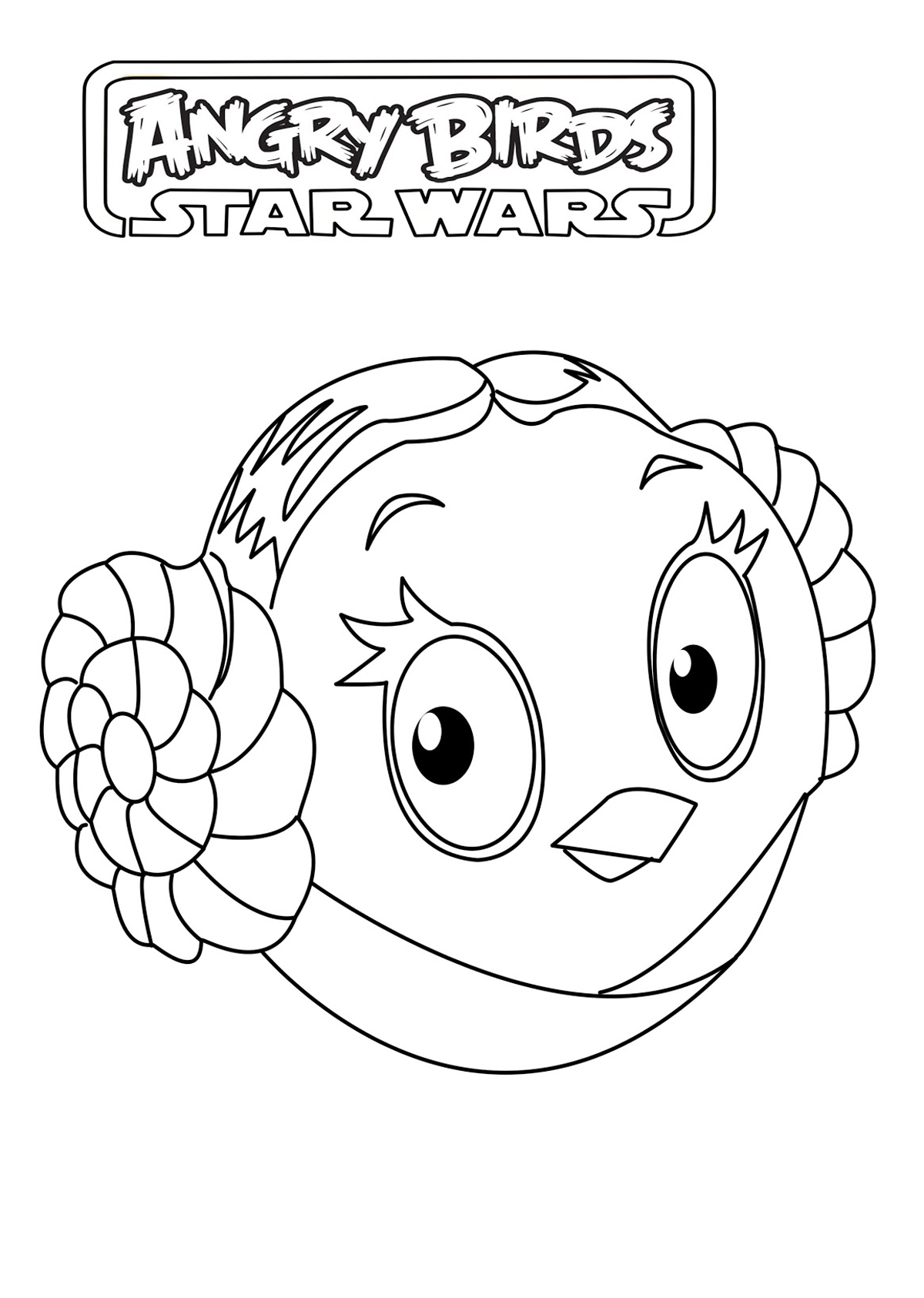 coloriage à dessiner star wars princesse leia