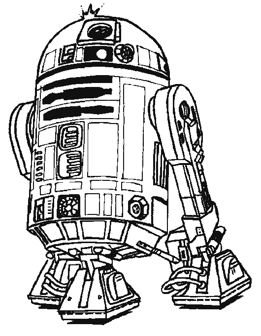 dessin à colorier vaisseau star wars gratuit