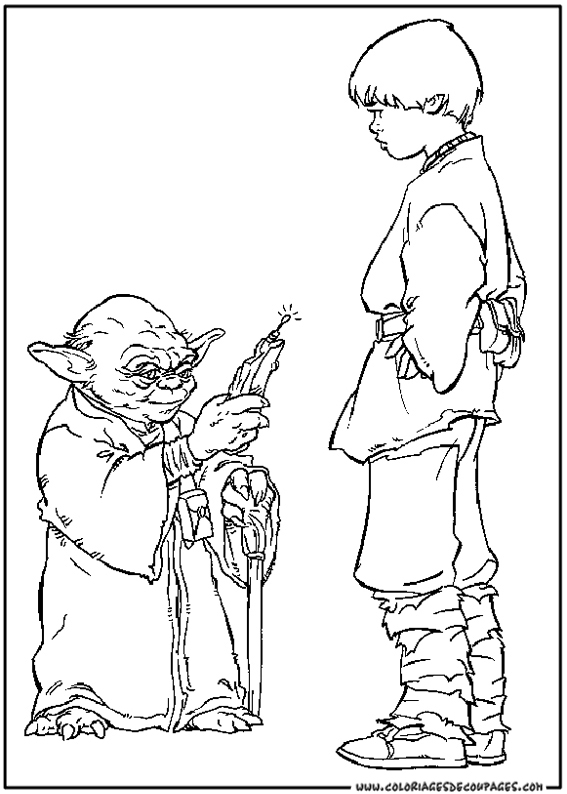 coloriage star wars le pouvoir de la force