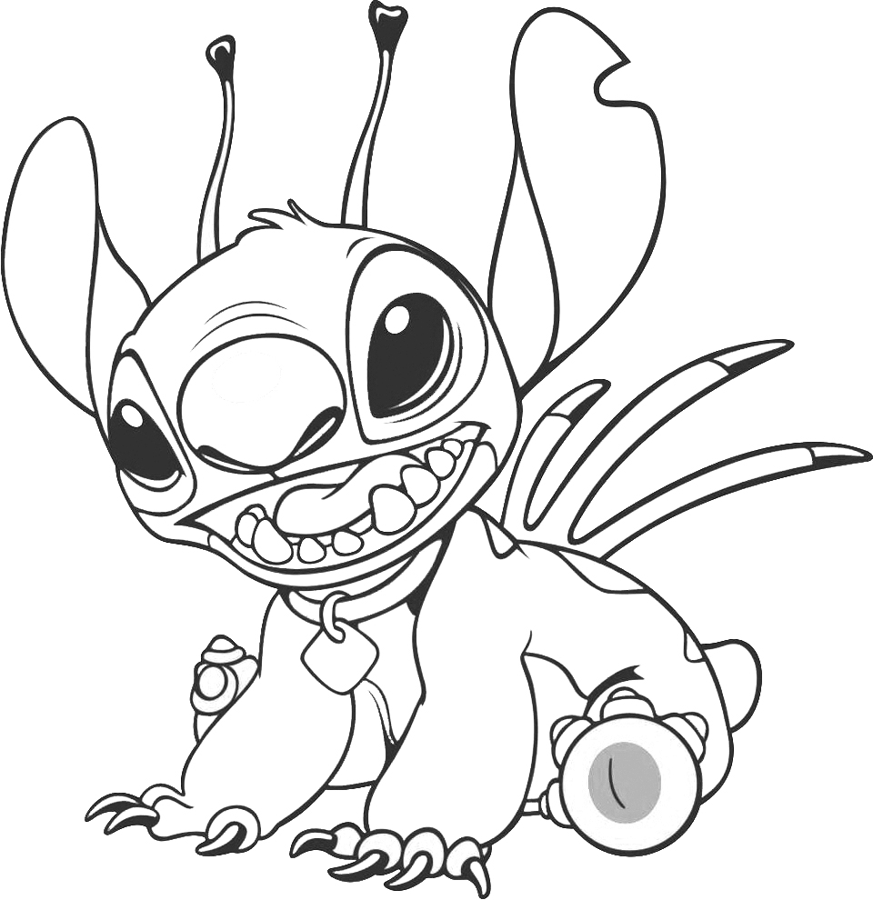 coloriage de stitch a imprimer