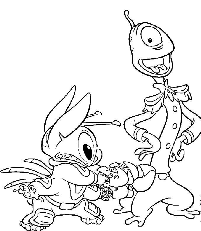 coloriage à dessiner disney stitch