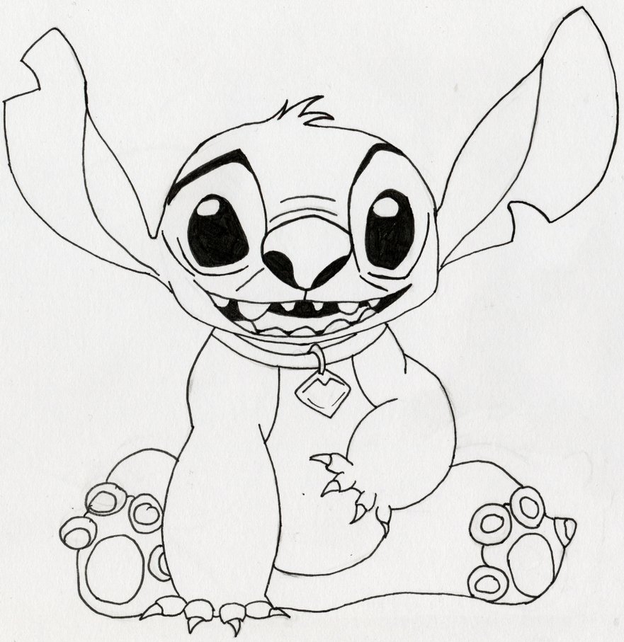 dessin  colorier de stitch a imprimer