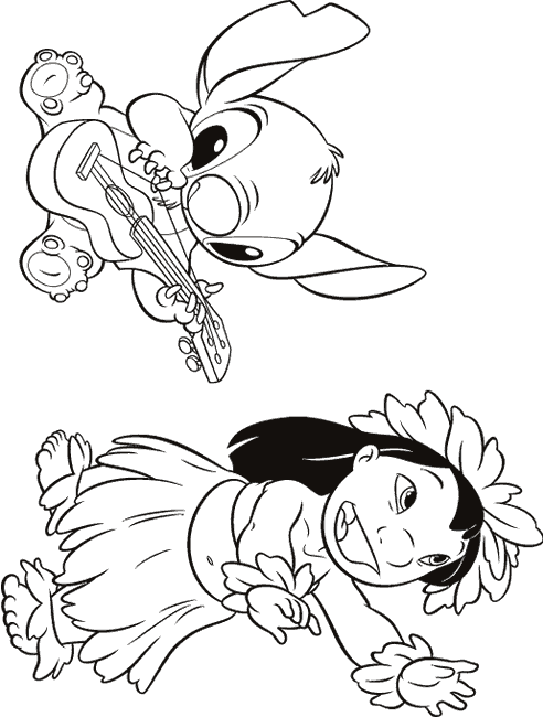 dessin lilo et stitch gratuit
