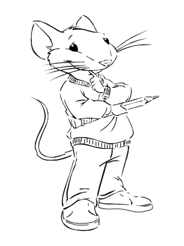 coloriage à dessiner de stuart little a imprimer