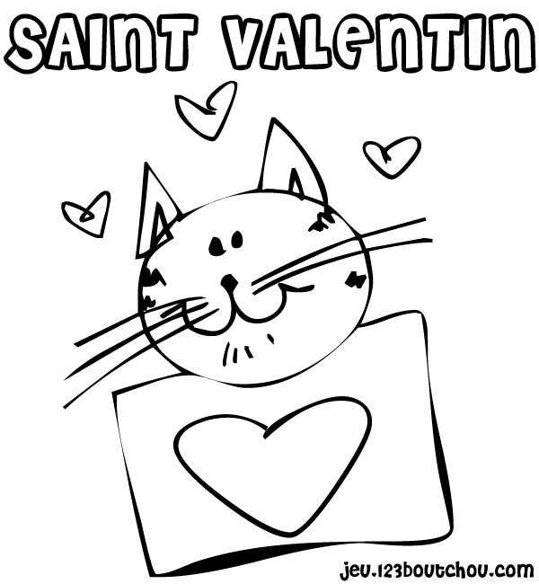 Coloriage St-valentin à colorier - Dessin à imprimer dessin à colorier magique st valentin