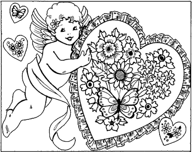 coloriage st valentin ligne