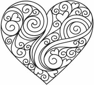 coloriage st valentin coeur