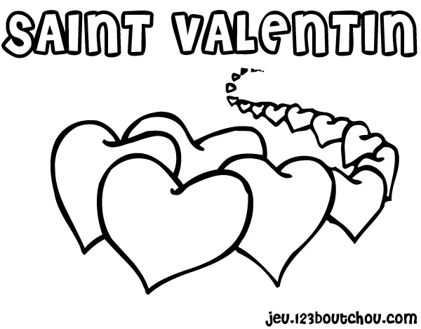 dessin  imprimer st valentin