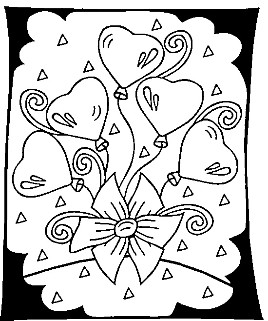 coloriage à dessiner animaux st-valentin