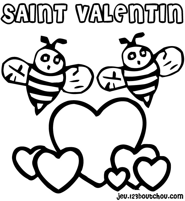 coloriage d'amour st valentin