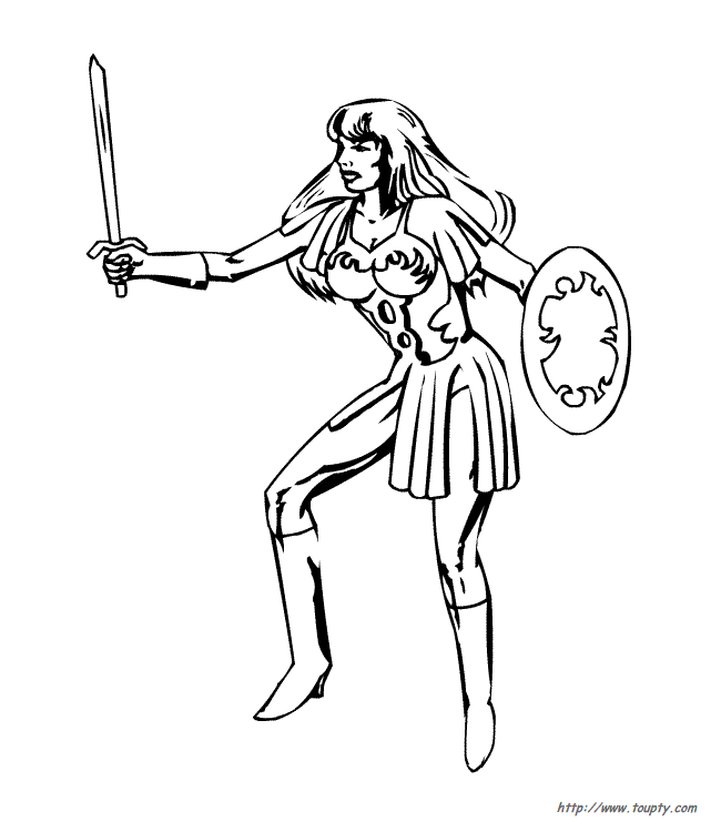 18 dessins de coloriage Super Héros Fille à imprimer